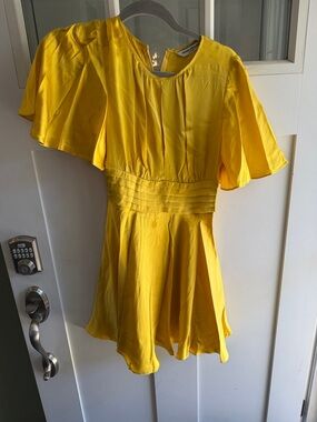 Amanda Uprichard Yellow Mini Dress